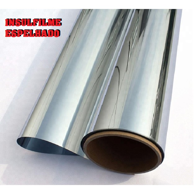 insulfilme espelhado + brinde ,5mt x 50 cm,insulfilm espelhado, sufilme para janela,vidro,box,sacadas