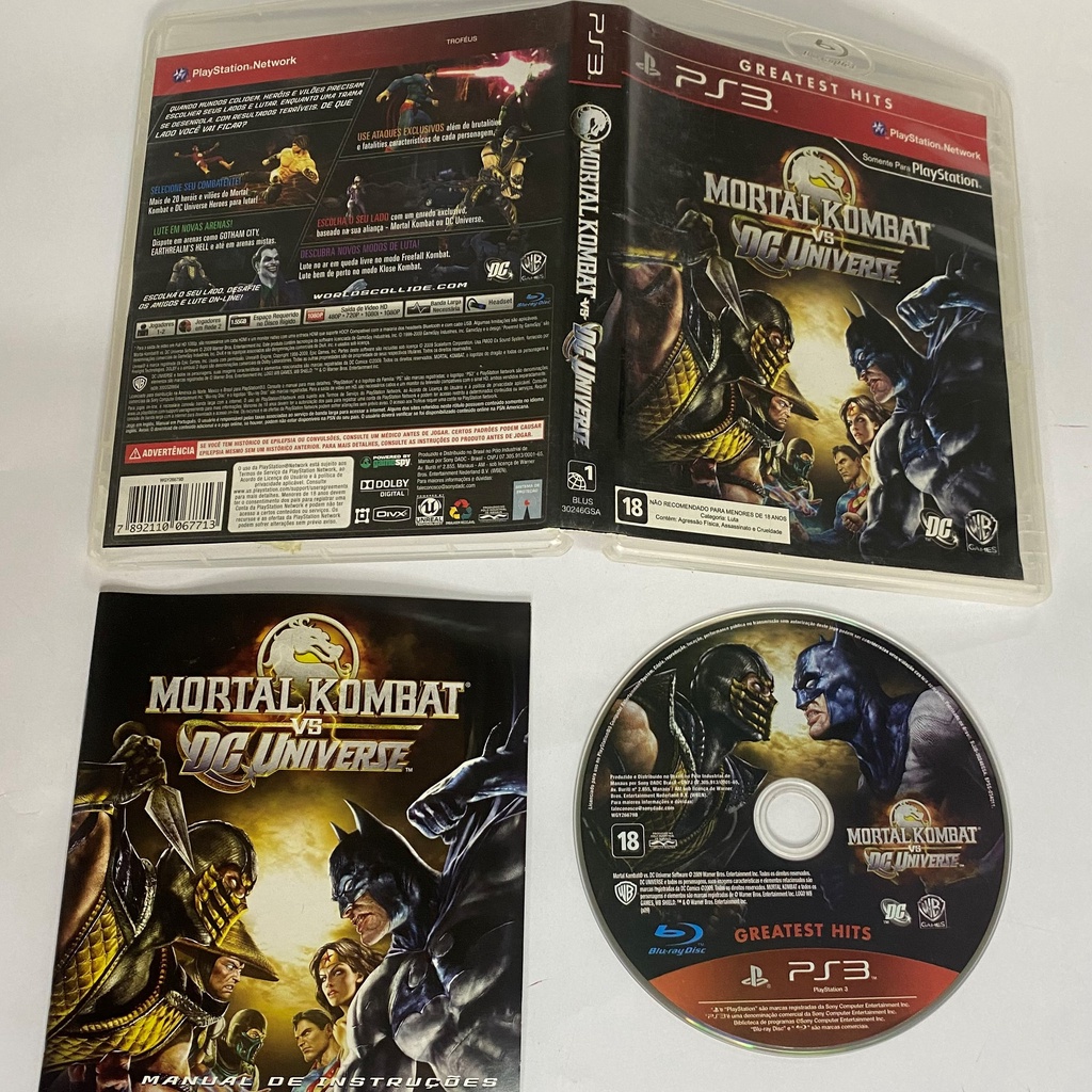 Jogo para PS3 Mortal Kombat  Vs Dc Universe Original Mídia Física