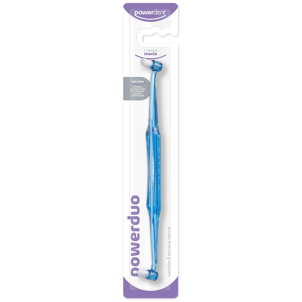 Escova Dental Powerduo 2 Tufos Macia - Powerdent