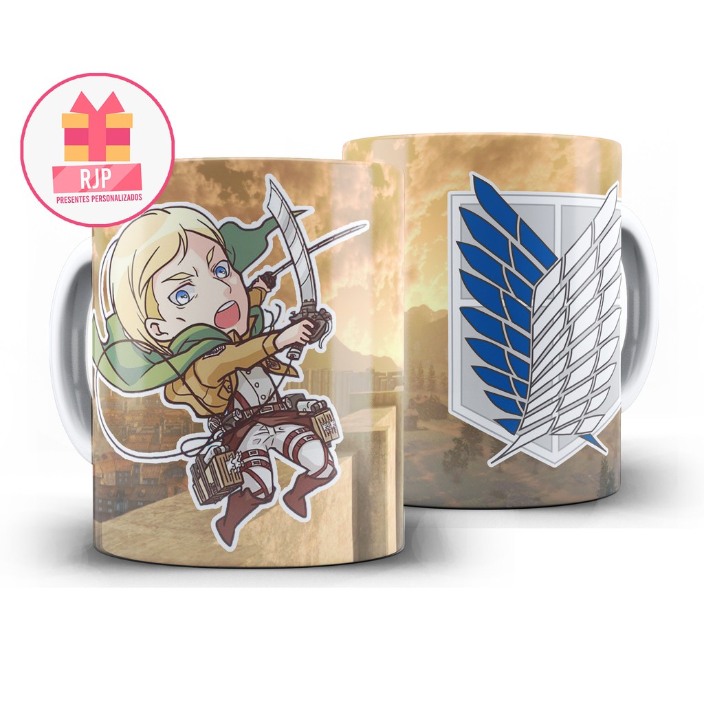 Caneca Attack on Titan Shingeki no Kyojin - Erwin Smith