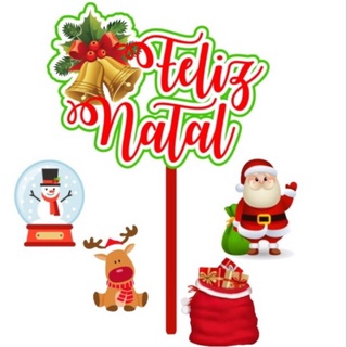 topo de bolo natal em Promoção na Shopee Brasil 2023