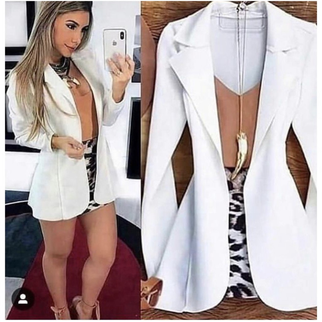 Max Blazer Longo Sobretudo Feminino Acinturado Roupas Femininas Tendência