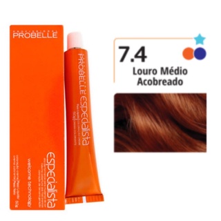 Coloração Especialista 50g 7.4 Louro Médio Acobreado Probelle