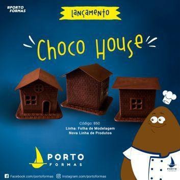 Forma Placa e Modelagem Para Chocolate , Decoração e Confeitaria Páscoa CHOCO HOUSE (CASA) -CÓD P850 em Oferta na Shopee