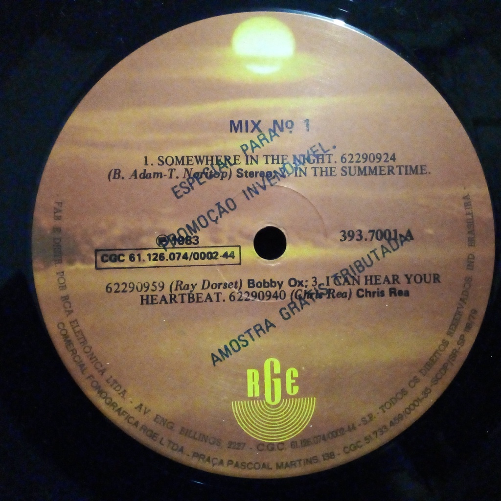 RGE Mix Nº 1 (LP Disco De Vinil) - Ag25