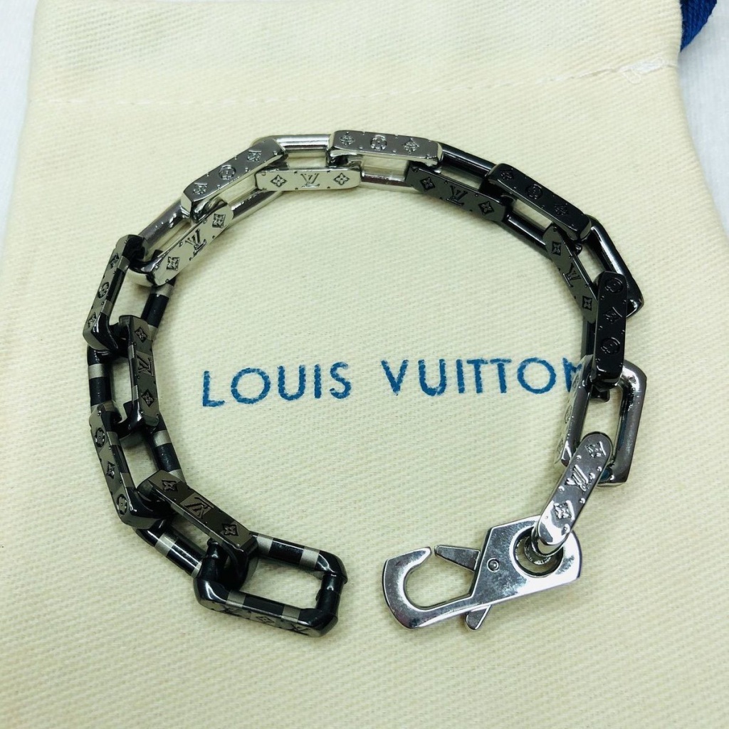 Shop Louis Vuitton Monogram chain bracelet (M00308, M00309) by