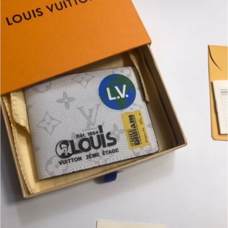 Prepare Para Enviar Fotos Físicas 100 % Autênticas LV Louis Vuitton  Carteira Longa De Couro Masculina , De Cartão De Visita , 62665 [Com Caixa]
