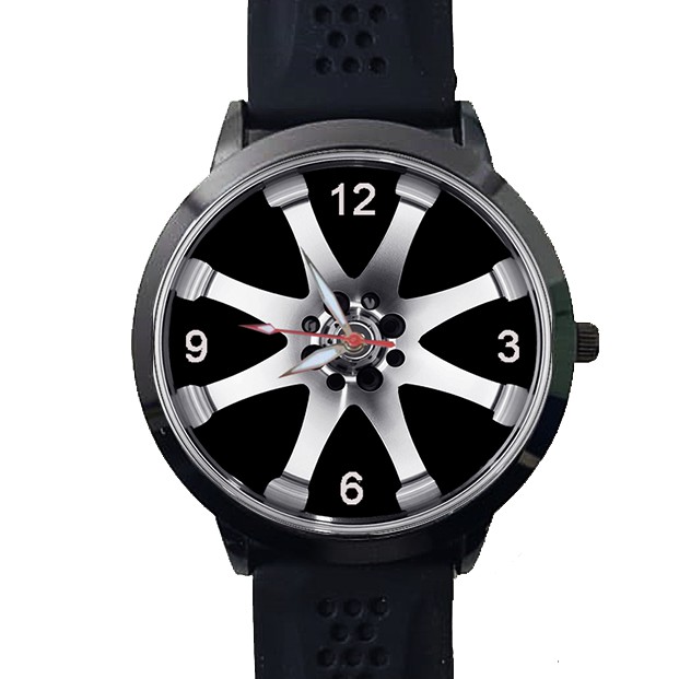 Relógio Roda K59 Prata KRMai Top +vendido Silicone