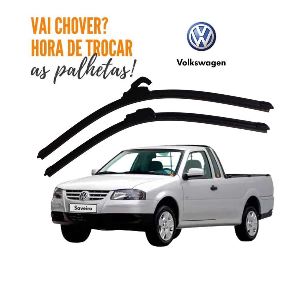 Par Palheta Limpador Parabrisa Original Bosch VW Saveiro G5 Trend