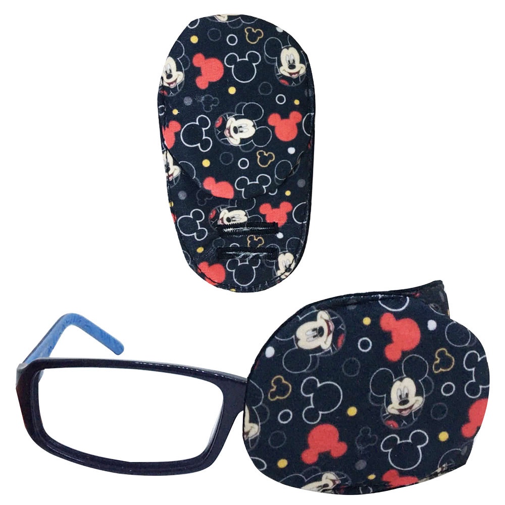 Tapa Olho Infantil Monocular em Tecido Estampa Menino, Para Tratamento Estrabismo Ambliopia, serve para ambos os lados direito ou esquerdo
