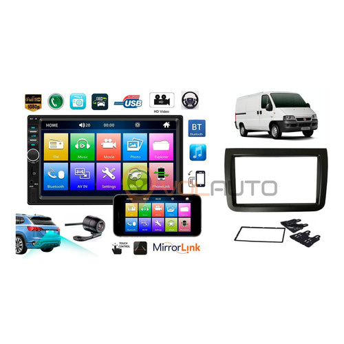 Som Central Multimidia Mp5 Moldura Camera De Re Ducato 2020 em Oferta na Shopee