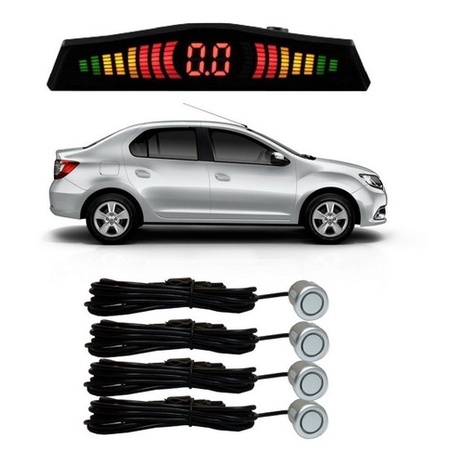 Sensor De Estacionamento Ré Sandero Todos Os Modelos Prata em Oferta na Shopee