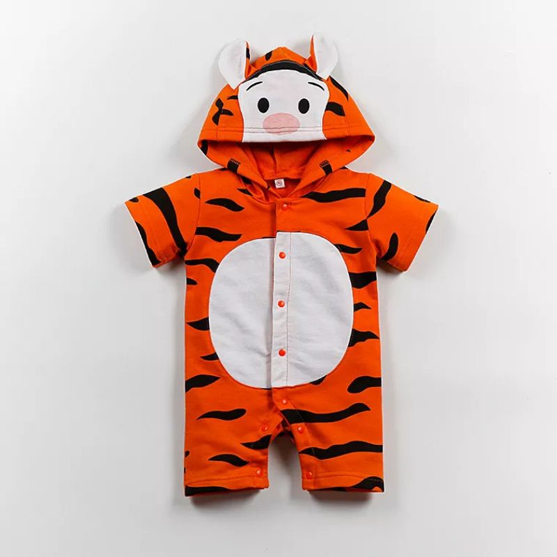 Roupa Personalizada 3D Tigre bebê Newborn Fotografia Mesversário Tigrão