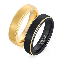 Vnox Anel De Tungstênio De Ouro De 5mm Unissex Para Casamento