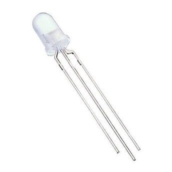 10 Peças - Led 5mm Bicolor Comum Vm/vd Transparente 3 Ter