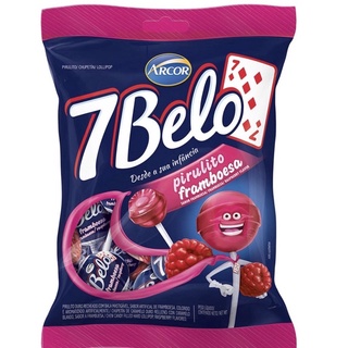 Pacote Pirulito 7 Belo Framboesa 500g - Arcor