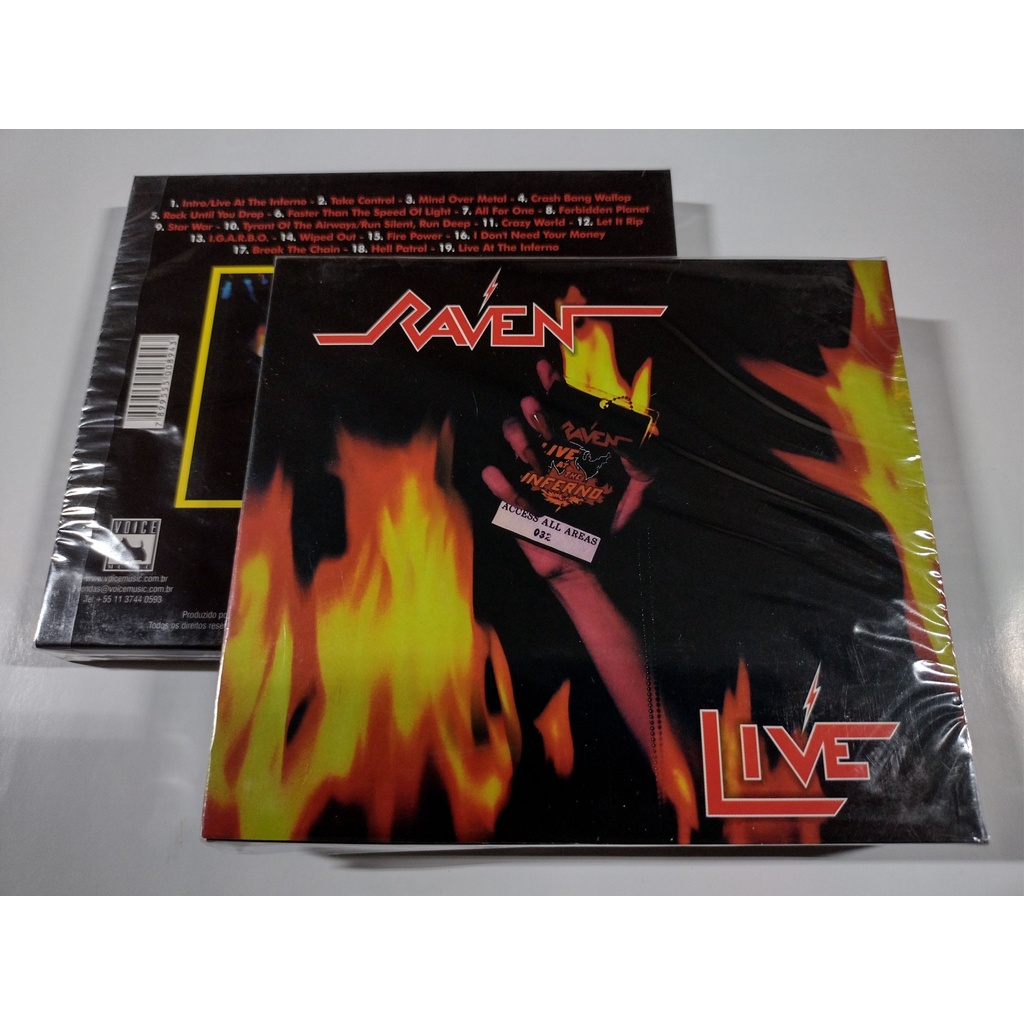 Cd Raven – Live At The Inferno – Slipcase novo e lacrado