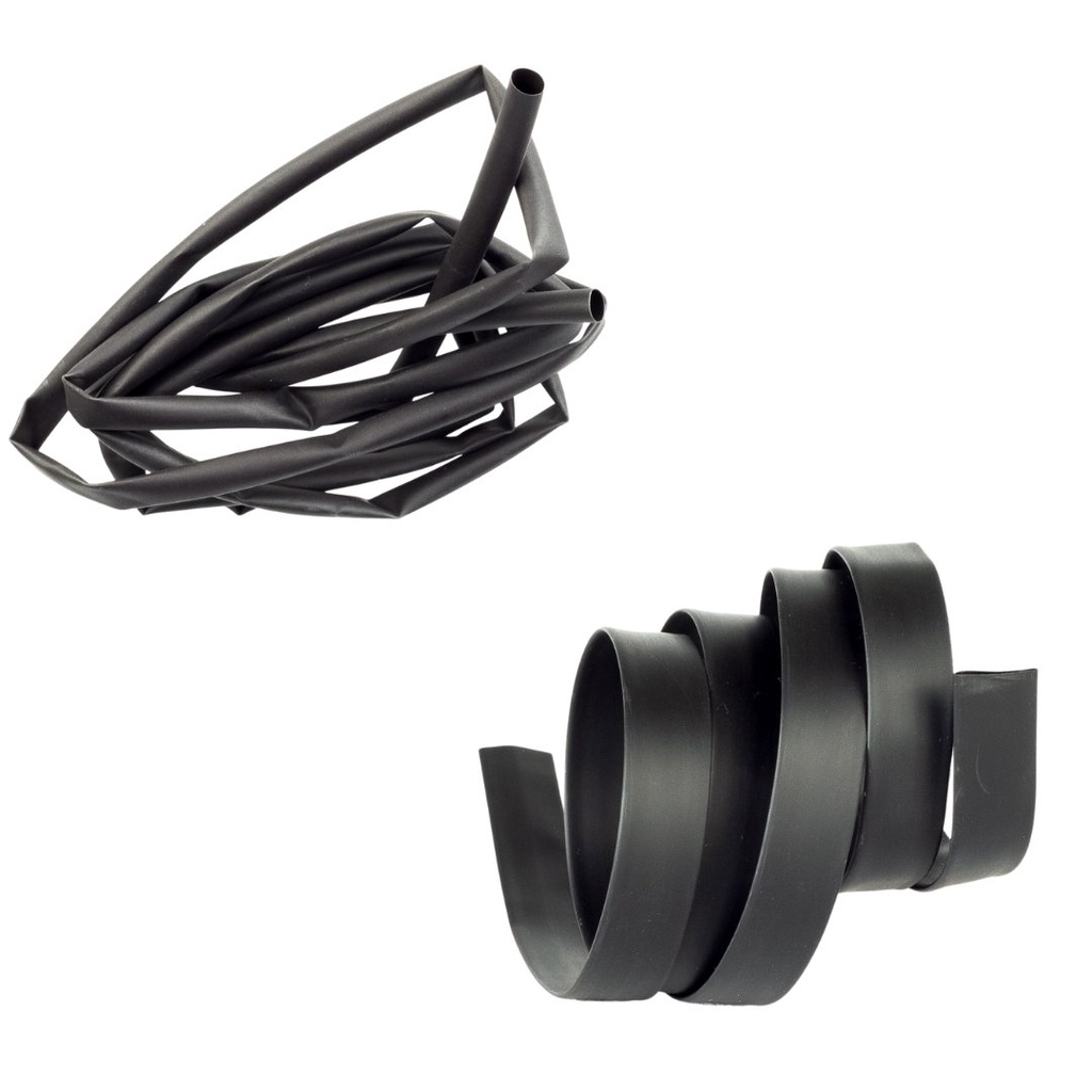 Kit Termo Retrátil 3,2mm 4,8mm 6,4mm 8,0mm e 9,5mm 1 Metro De Cada Conduite Preto Tubo Anti Chama Retardante a Chama Fio