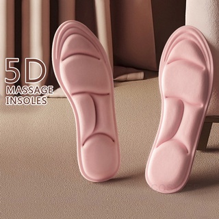 Palmilhas De Espuma De Massagem 5D Para Sapatos Almofada Respirável Esportivas De Corrida