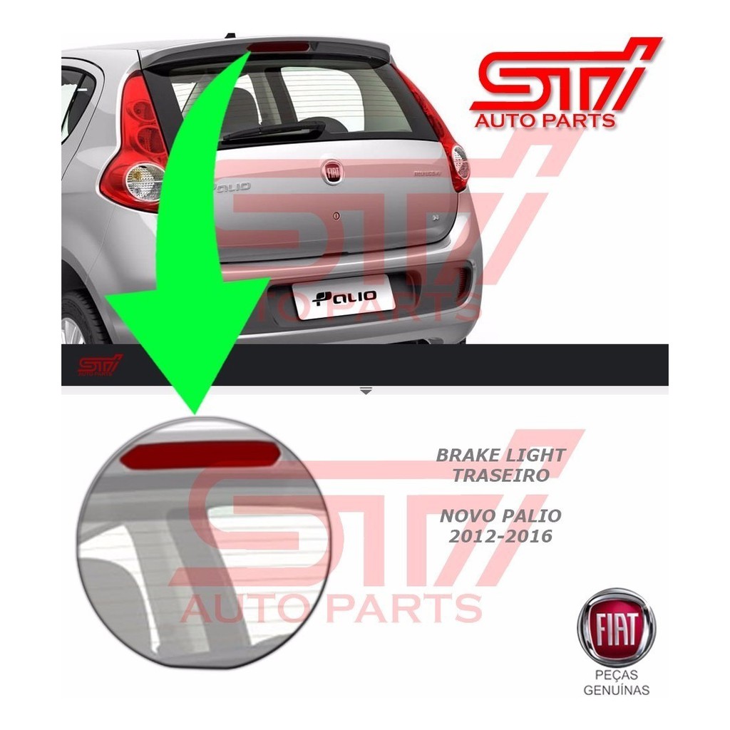 Brake Light Luz Freio Novo Palio 2015 2016 Original Break Nf - 51855421