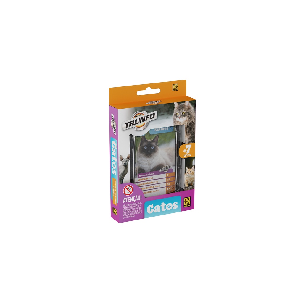 Jogo De Cartas Super Trunfo Gatos 32 Cartas 04249 Grow - Hobbies & Collections