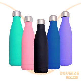 Garrafa Squeeze Água Térmico 500ml Aço Inox Fitness Academia