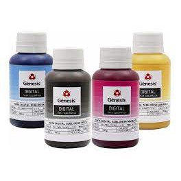 KIT TINTA SUBLIMATICA GENESIS SUBLIDESK PARA IMPRESSORA EPSON FRASCO 100ML CADA COR