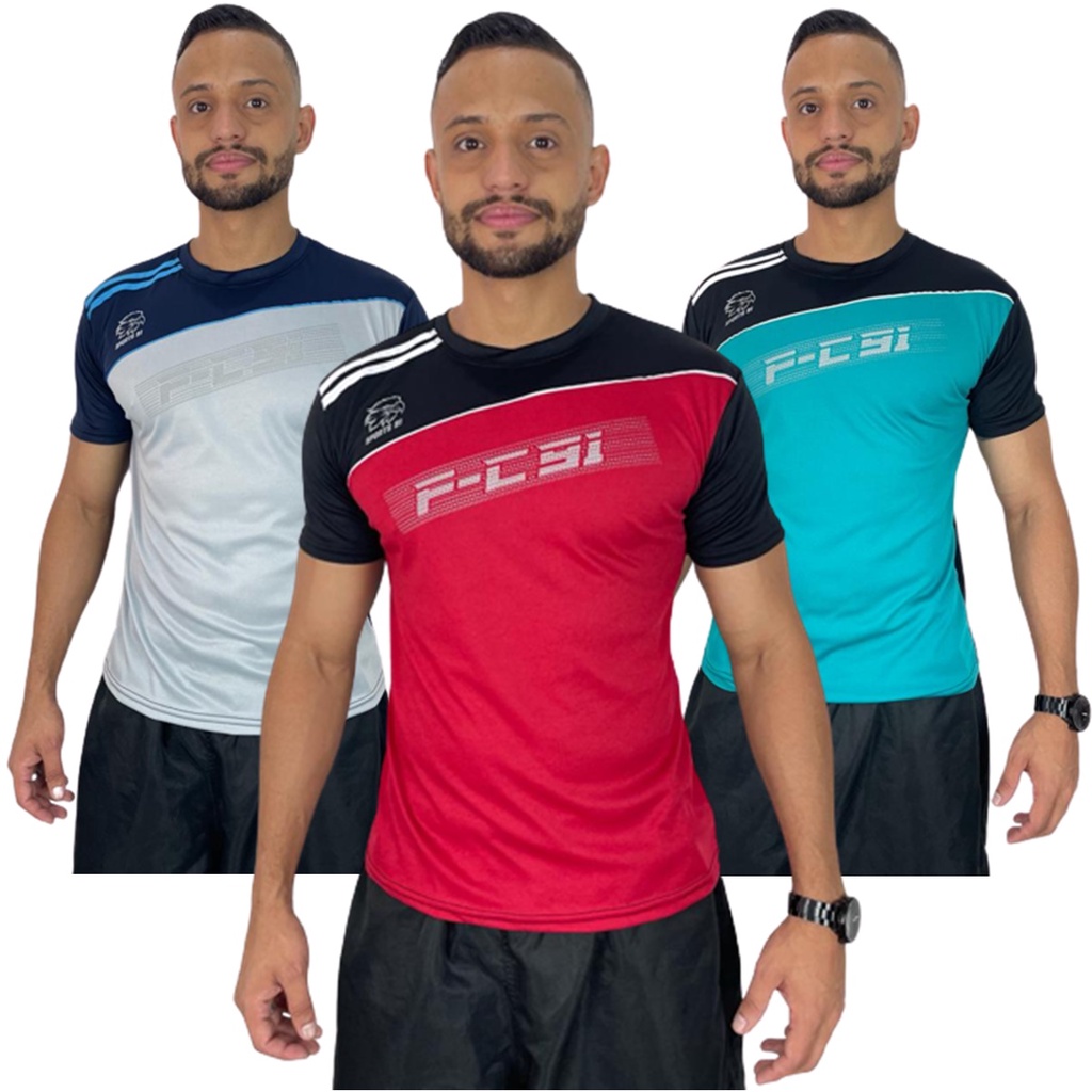 2 Camisa Camiseta Masculina Dry-Fit Academia Exercício Caminhada Corrida Ciclismo Fit Ciclismo Bike Fitness PROMOÇÃO!!
