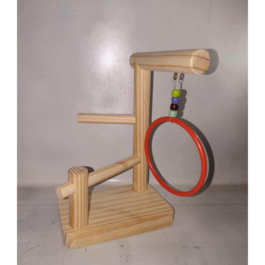 Mini Poleiro com Argola para Calopsita e outros Pássaros — imagem 2 de 2