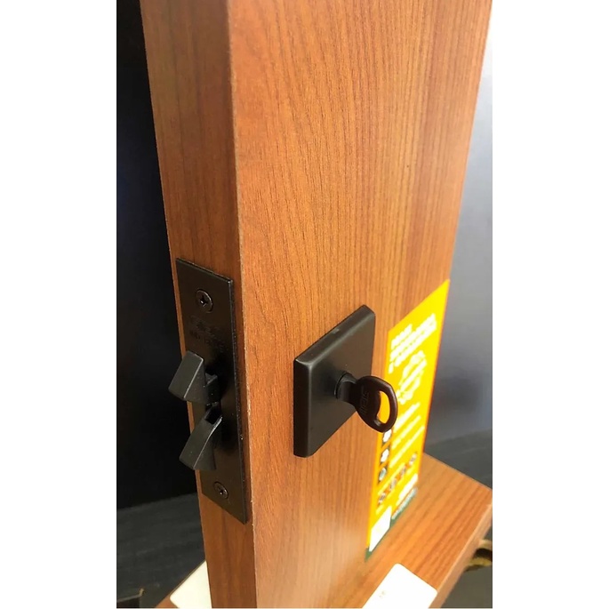 Fechadura De Porta De Correr De Banheiro Stam 1006s preto fosco  Wc Bico papagaio duplo