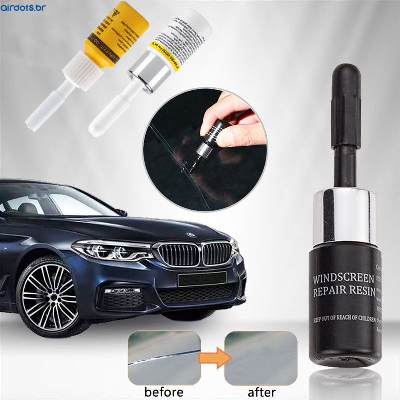 Kit Reparo Reparador de Vidros Resina Trincado Para-brisa Para Brisa ...