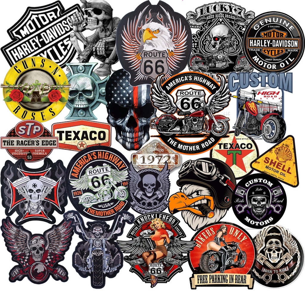 Kit 49 Adesivo de Vinil Impermeável caveira rock motociclista Skate/Notebook/Carro/moto/bike Alta Qualidade A Prova D ÁGUÁ