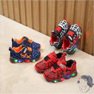 tenis do homem aranha com luzinha