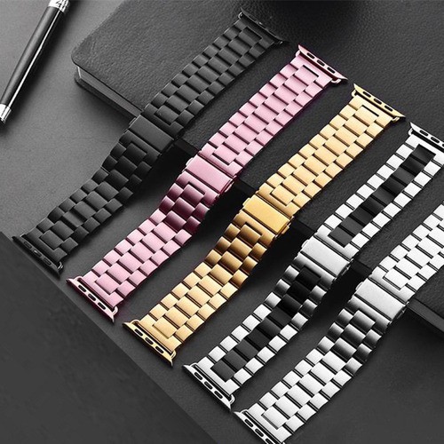 Pulseira Premium Aço Elos Metal Inox Compatível Com Apple Watch, 1/2/3/4/5/6 IWO 8, 9, 10, 11,