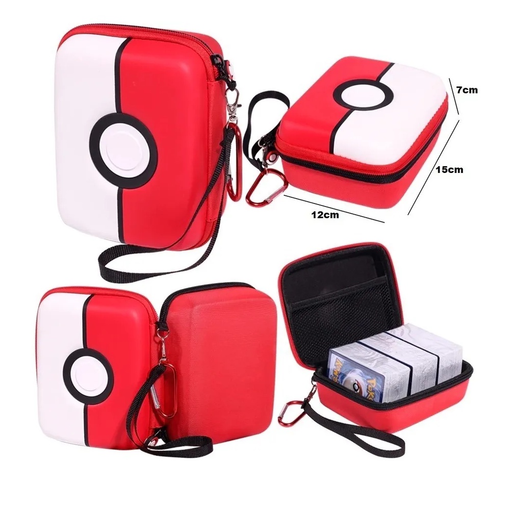 Porta 400 Cartas Pokémon Pokébola Estojo Case Protetor Deck Cards