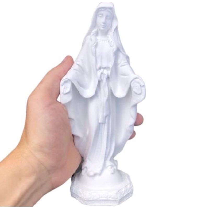 kit 2 Graça 20cm 2 Graça 30cm 2 Padre Pio 30cm em gesso cru