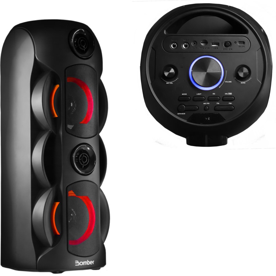 Caixa de Som Portátil Amplificada Bluetooth Karaokê Usb Mic Bomber Party 800 4400mAh Som Potente em Oferta na Shopee