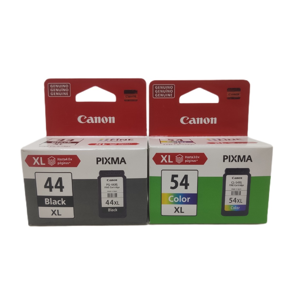 KIT 2 CARTUCHOS DE TINTA CANON PG44XL PRETO E CL54XL COLOR P/E481