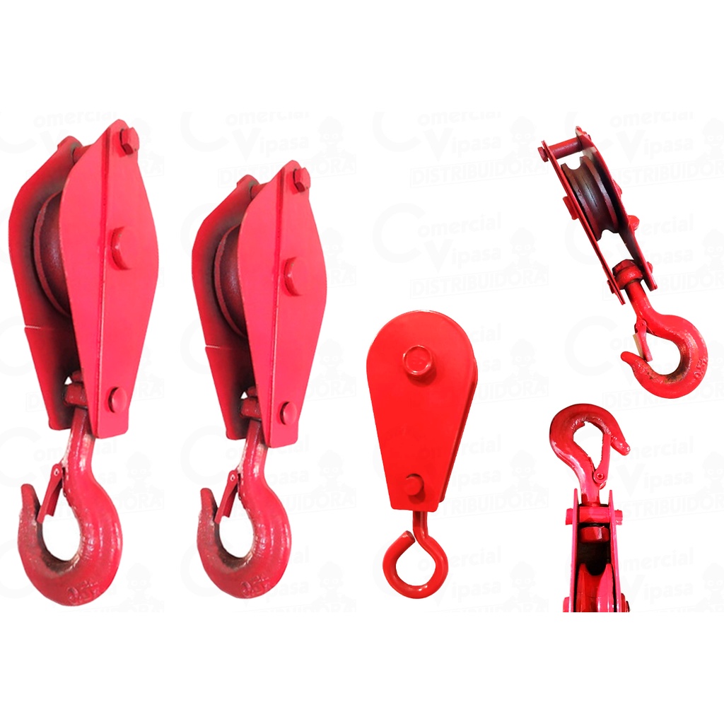 Roldana Moitão Vermelho Para Elevação De Carga Prático De 100 - 300 - 500 Kg Aço Resistente em Oferta na Shopee