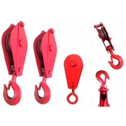 Roldana Moitão Vermelho Para Elevação De Carga Prático De 100 - 300 - 500 Kg Aço Resistente