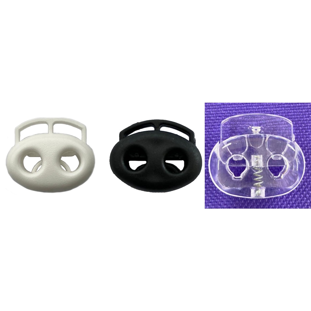10 Regulador Passador Branco / Preto / Transparente Cordão 2 Furos Enforcador Focinho