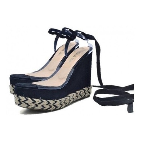 sandalia transparente baixa