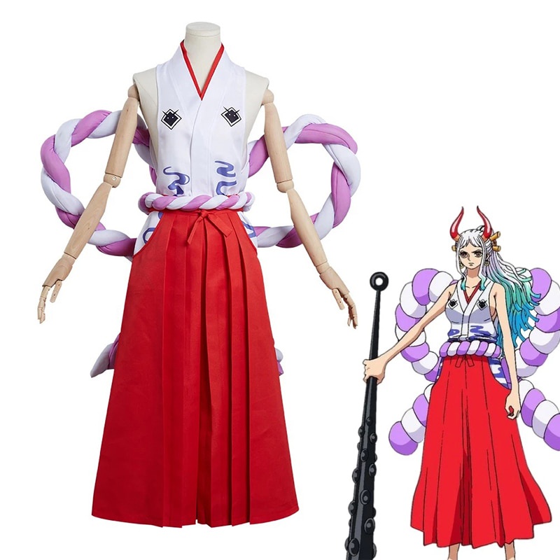 Anime One Piece Yamato Cosplay Fantasia Kimono Adultos Roupa Unissex Festa De Halloween Uniforme Carnaval