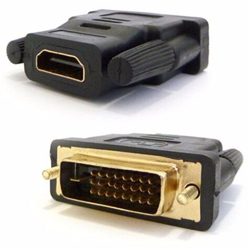 Adaptador DVI-D Single Link (18+1) Macho x HDMI Fêmea Compatível HDMI Versões 1.2 1.3 1.4 2.0 201 2k 4K 3D Full HD