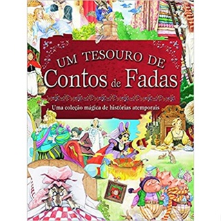 Livro Infantil Um Tesouro de Contos de Fadas, Capa Dura, Editora Pé da Letra em Oferta na Shopee