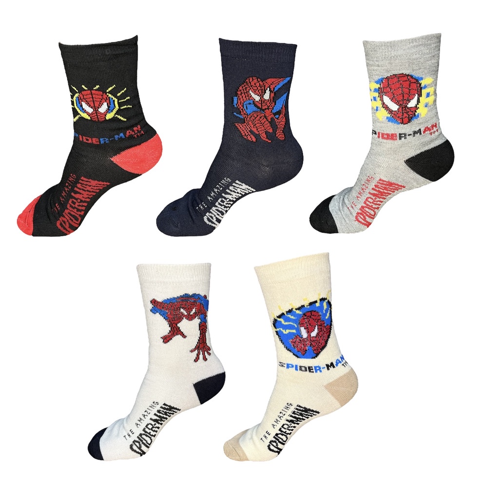 Kit 6 Pares Meia Infantil Juvenil  Homem Aranha Batman Superman Infantil DC Marvel