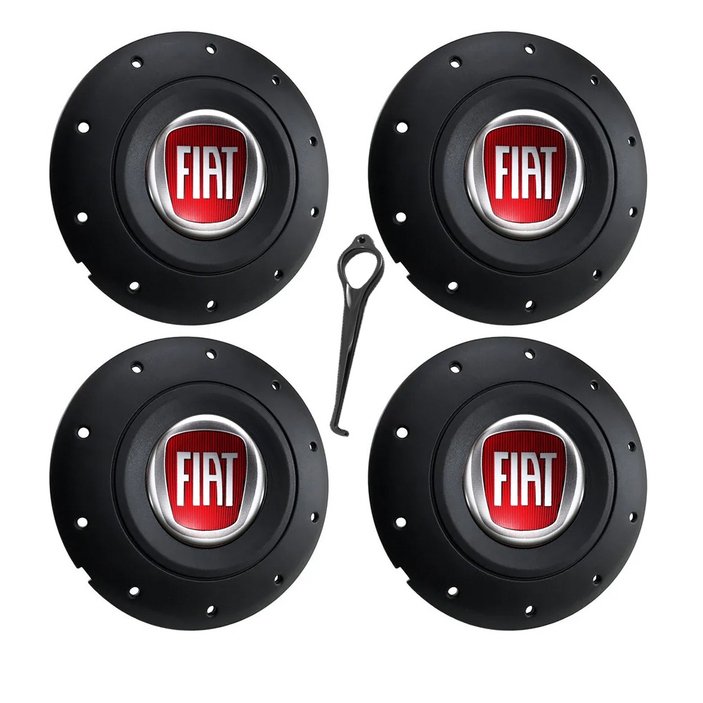 Jogo 4 Calota Amarok Compatível com Uno Palio Fiorino Idea Siena Stilo 4 Furos em Oferta na Shopee