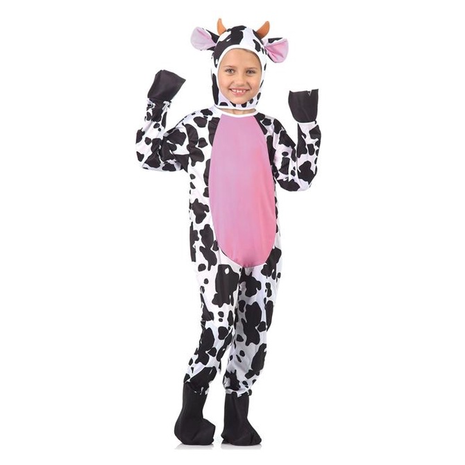 Fantasia Vaca Infantil Animais Completa com Capuz em Oferta na Shopee