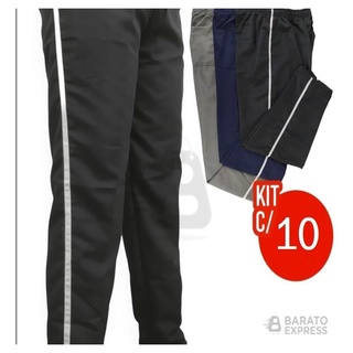 Kit 10 Calcas Masculinas Tactel Esportiva