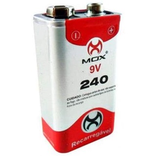 Bateria Recarregável 9v 240mah Mox